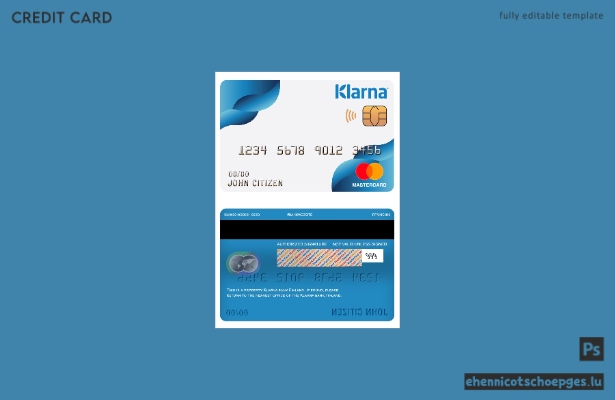 Finnland Klarna Bank Mastercard Beispielvorschau